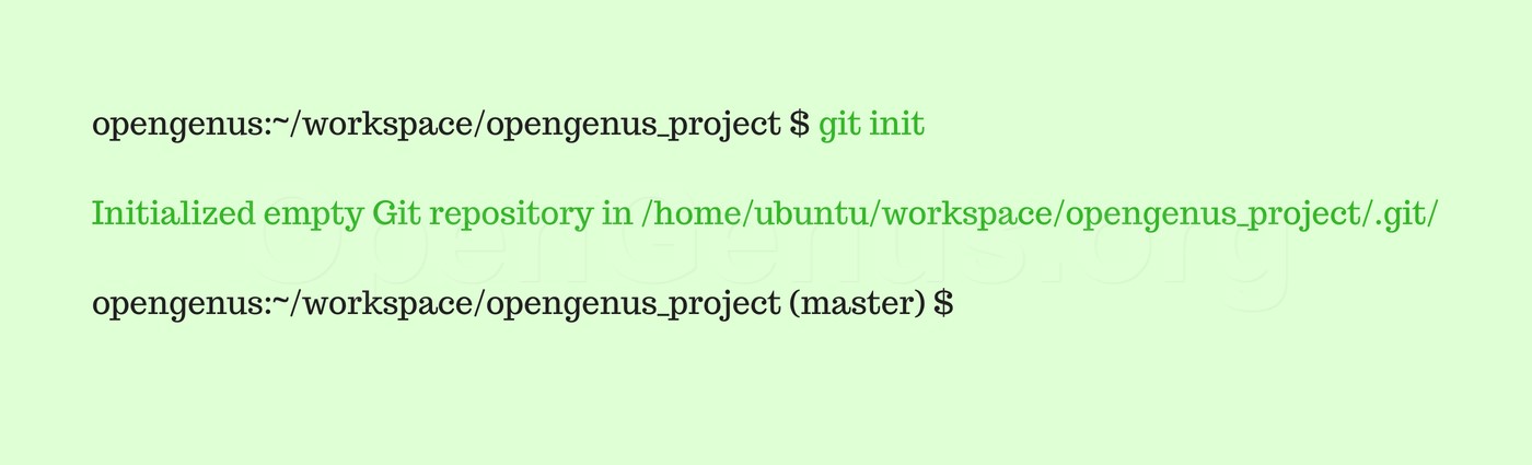 Initialize git repository git init command