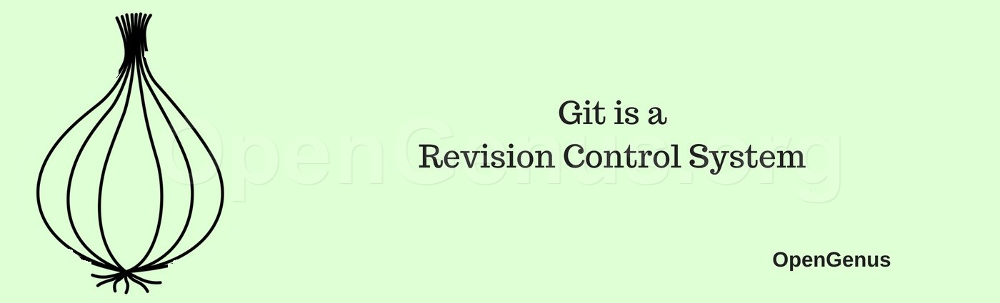 Git is a Revision Control System