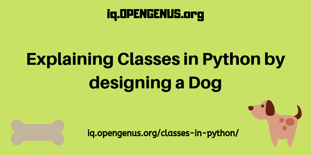 Explaining Classes in Python by designing a Dog