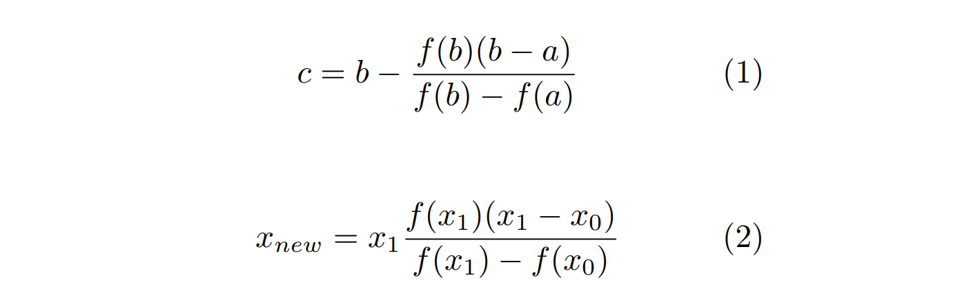 fortran program for secant method root