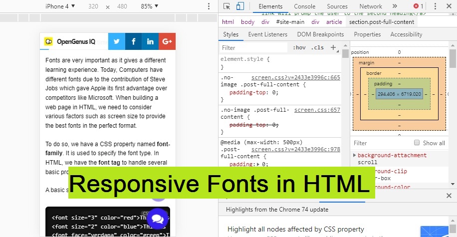 Customize Fonts in your HTML page and make them responsive