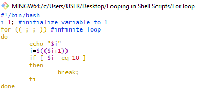 For And While Loop In Shell Scripts