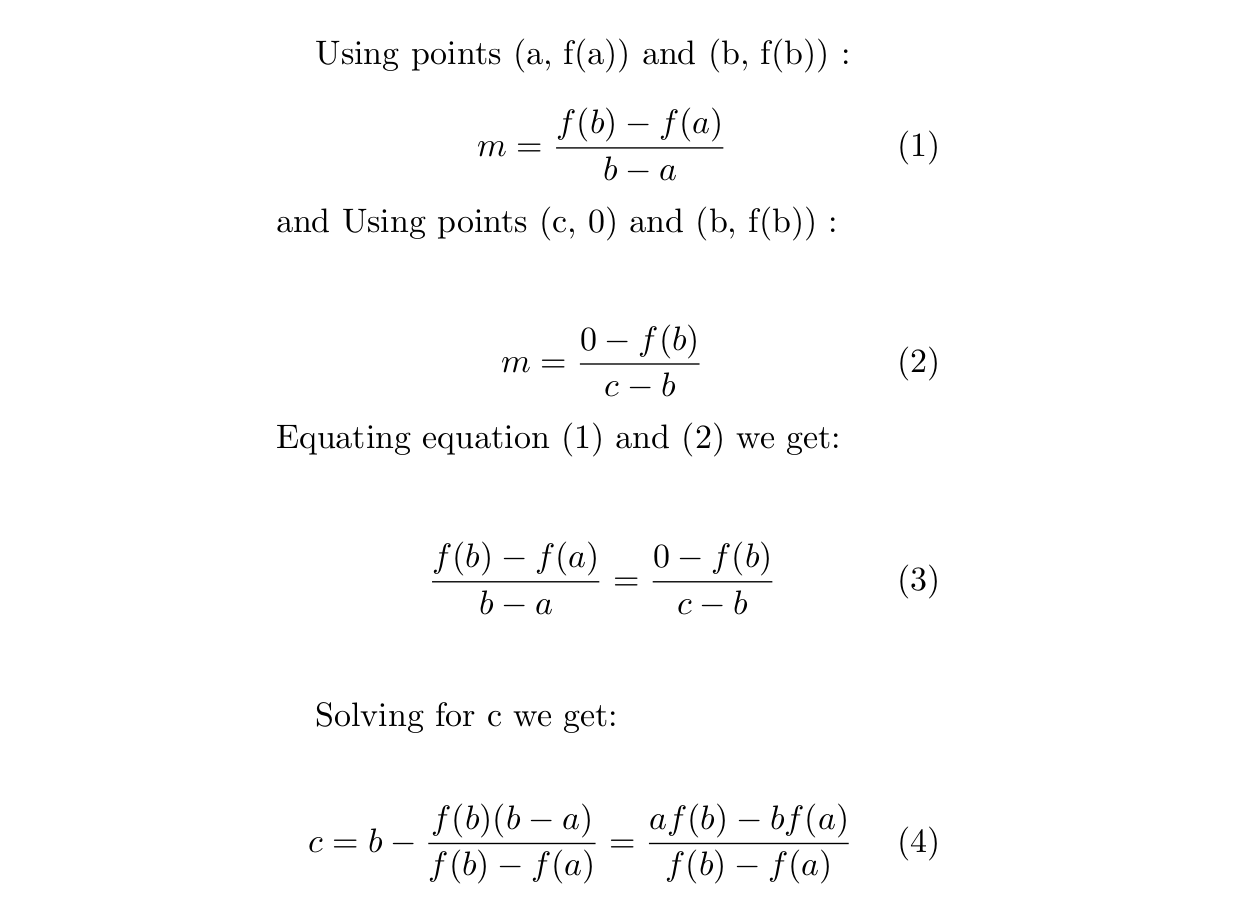 Regula Falsi Method For Finding Root Of A Polynomial