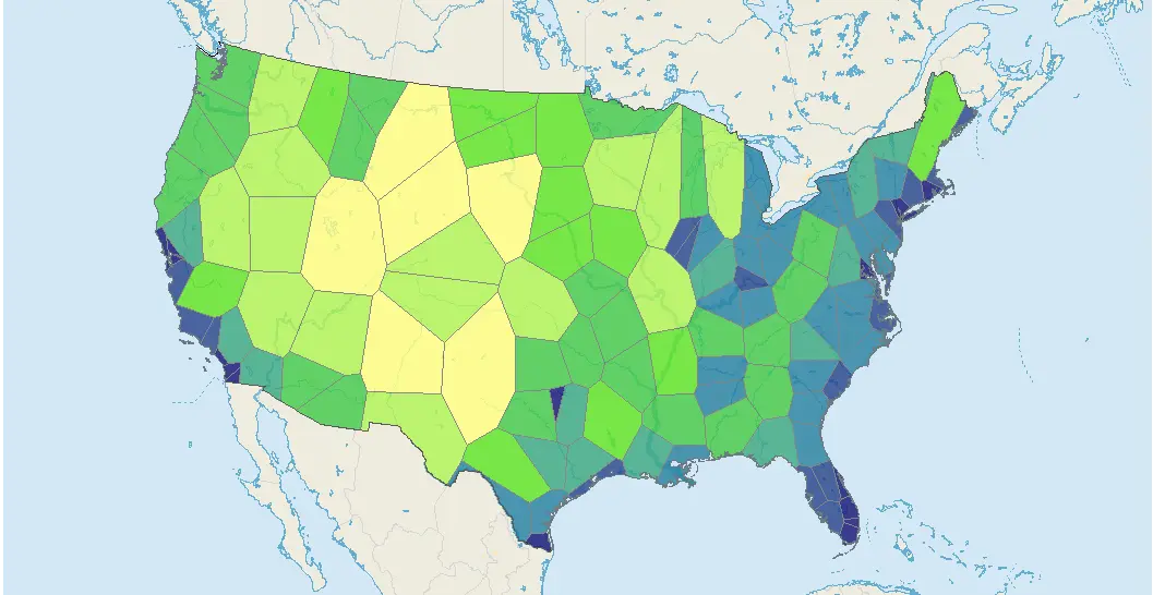 Voronoi-Diagram-Thiessen-Polygons