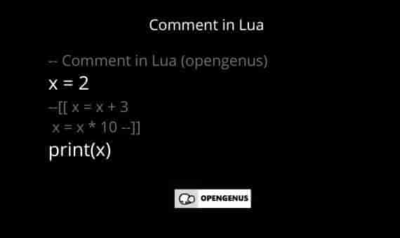Comment in Lua