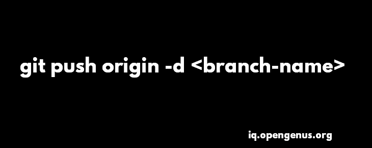 Git delete remote branch