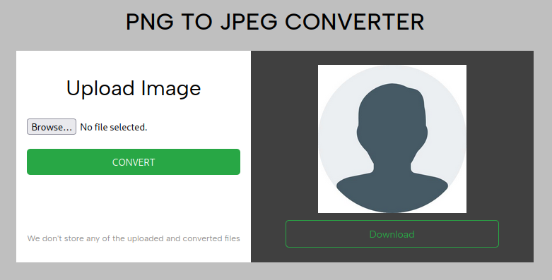 PNG to JPEG Conversion Flask Web Application Python