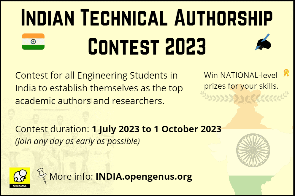 Indian Technical Authorship Contest 2023