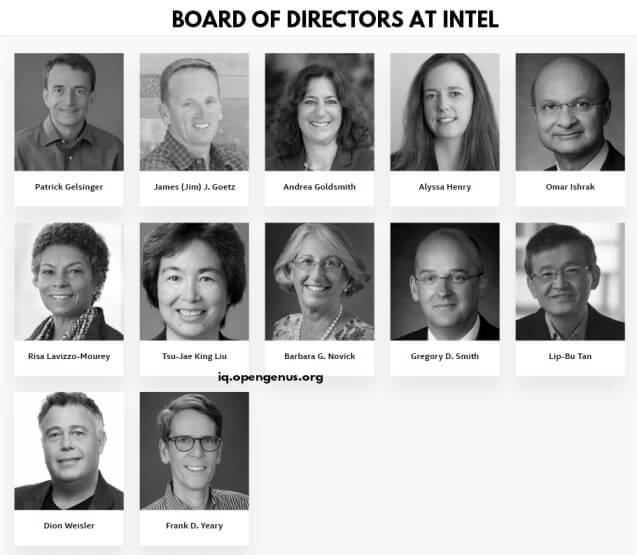 Board of Directors at Intel - Top of the Job levels